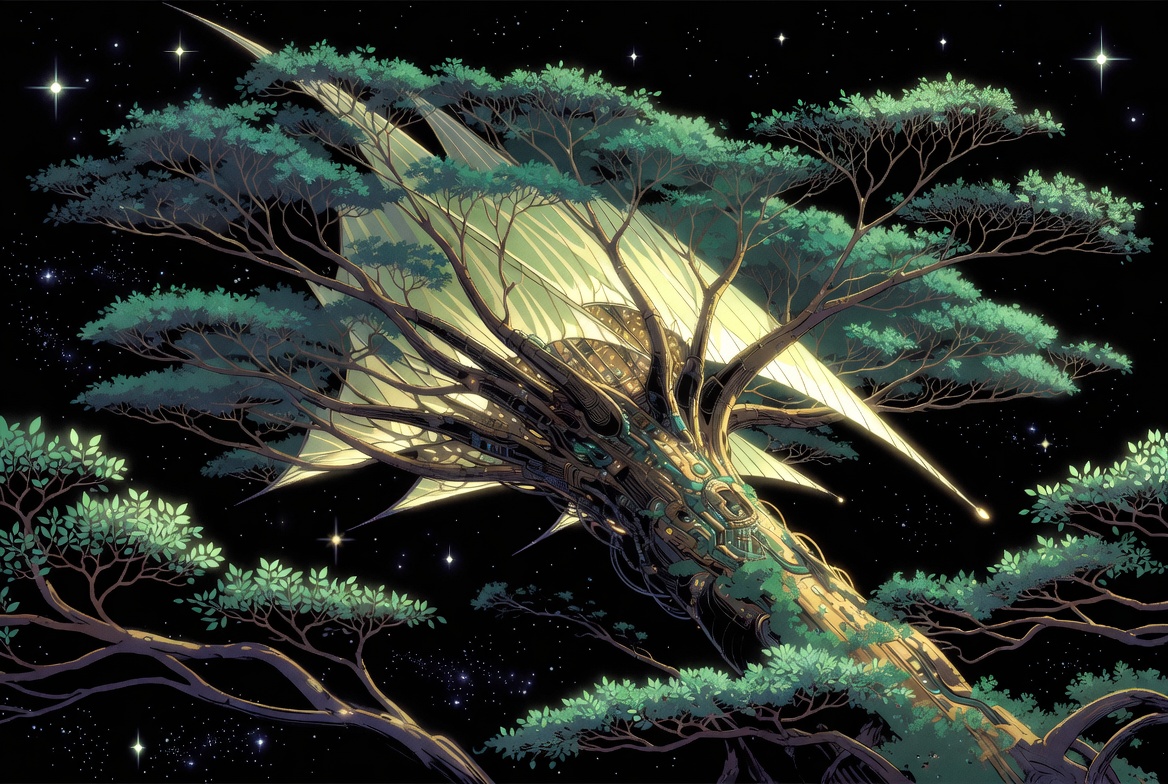 Image d'un vaisseau arbre de Hyperion dans mes inspirations